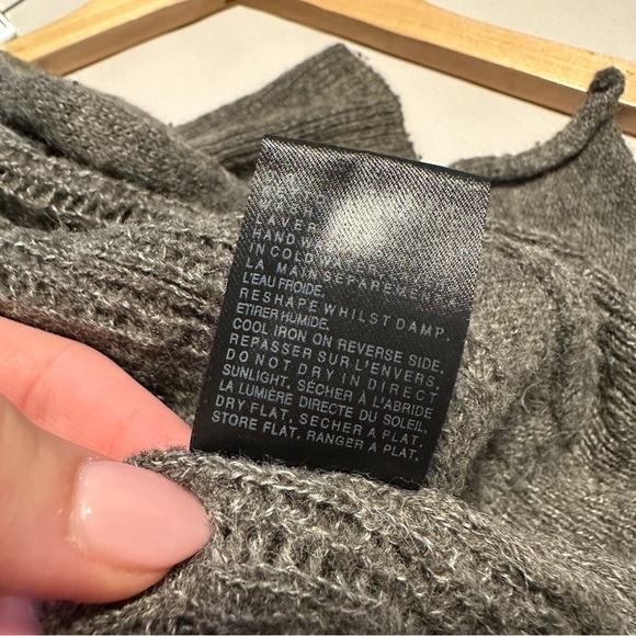 All saints spitalfeilds gray knit cardigan sweater wool & Alpaca - Picture 5 of 9